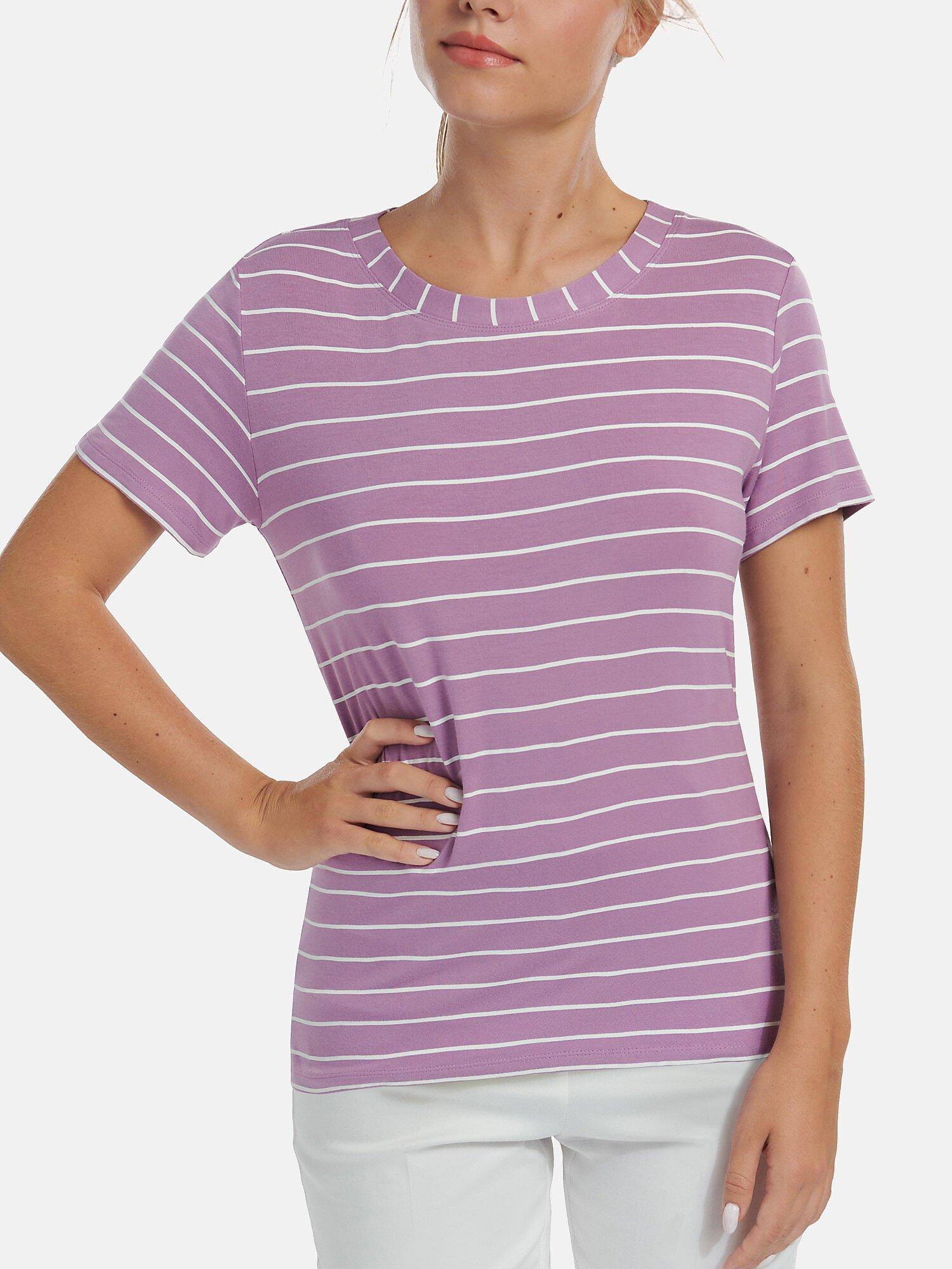 T-shirt Mit Kurzen Ärmeln Posh Damen Violett Bedruckt M von Lisca
