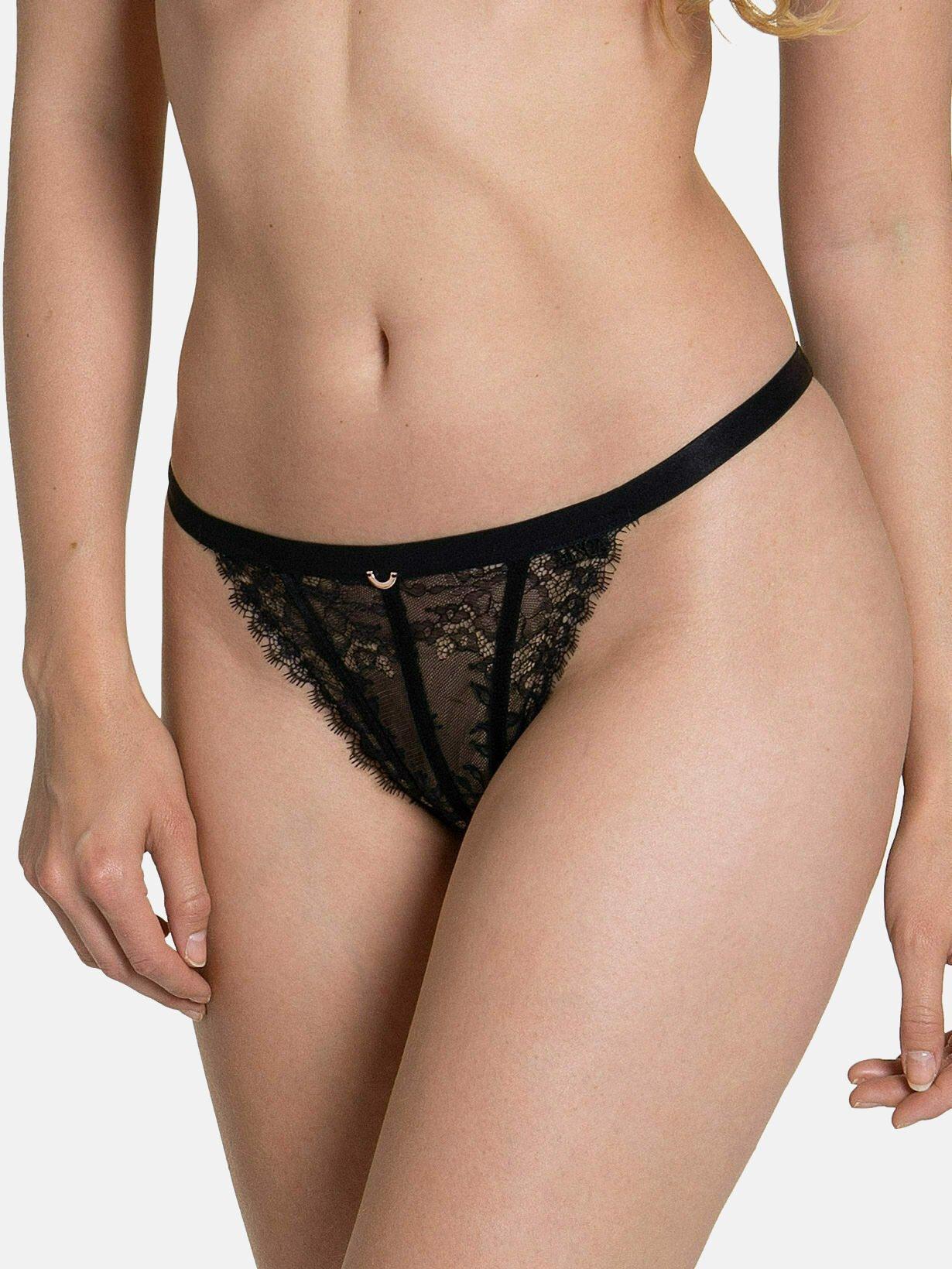 Tanga Rose Damen Schwarz 40 von Lisca