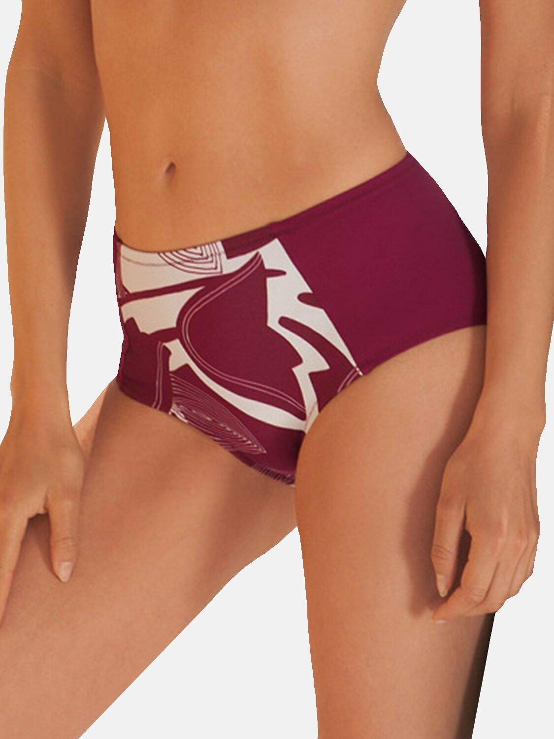 Bikini-hose Hohe Taille Karpathos Damen Bordeaux 48 von Lisca