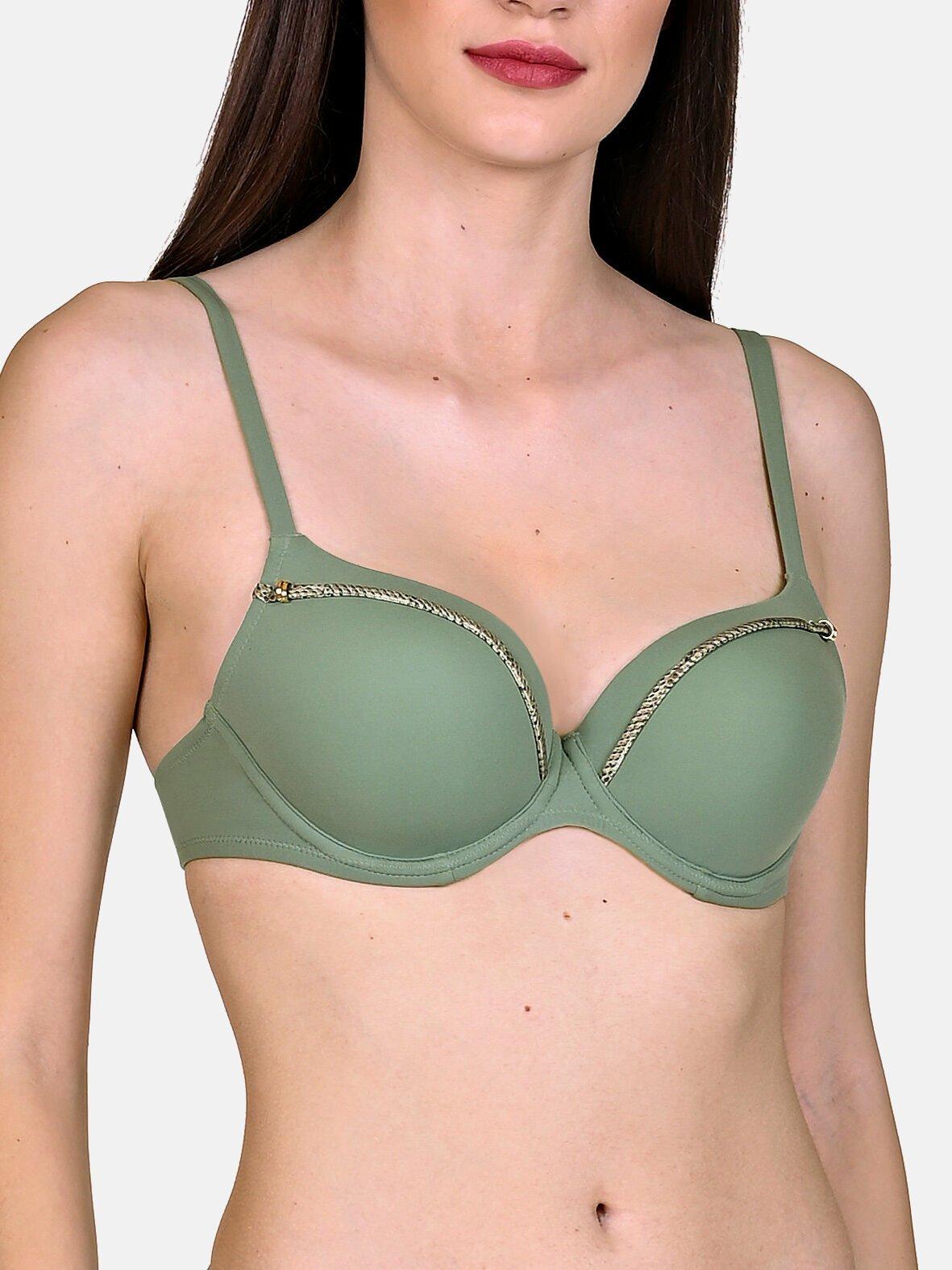 Bikini-oberteil Vorgeformt Verstellbare Träger Ancona Damen Grün F/38 von Lisca