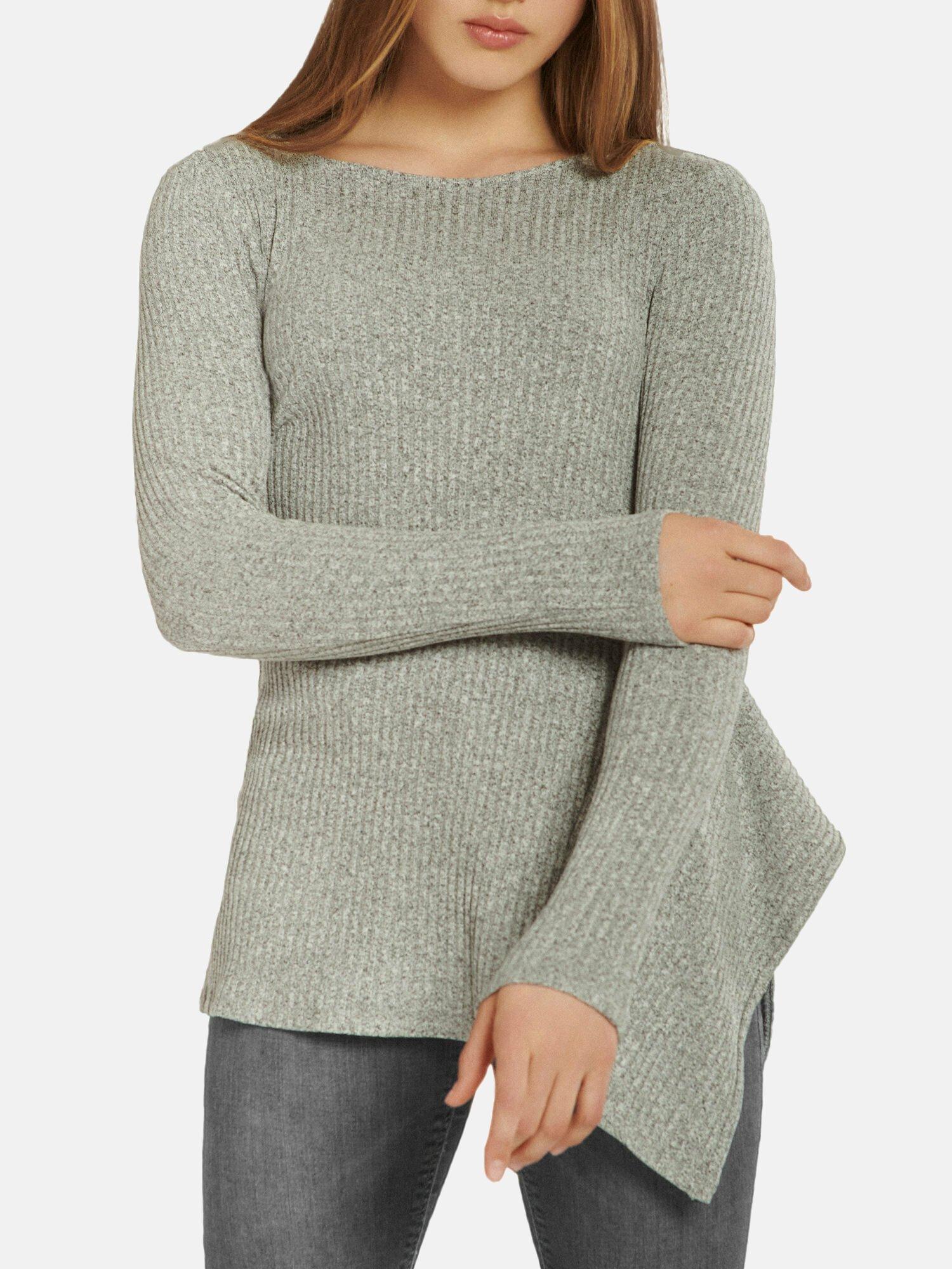 Asymmetrisches Langärmeliges Oberteil Cosy Damen Grau M von Lisca