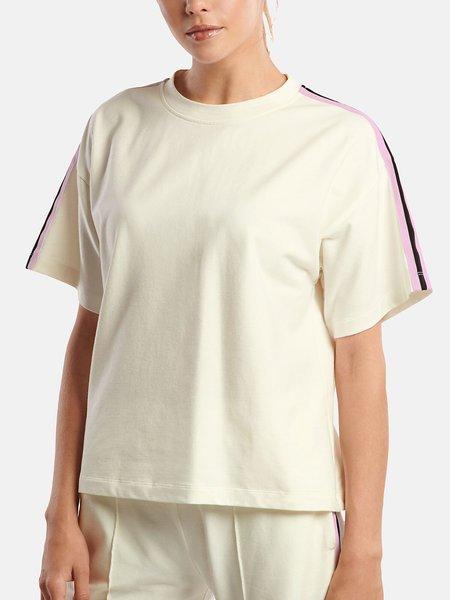 T-shirt Mit Kurzen Ärmeln Retromania Damen Elfenbein XL von Lisca