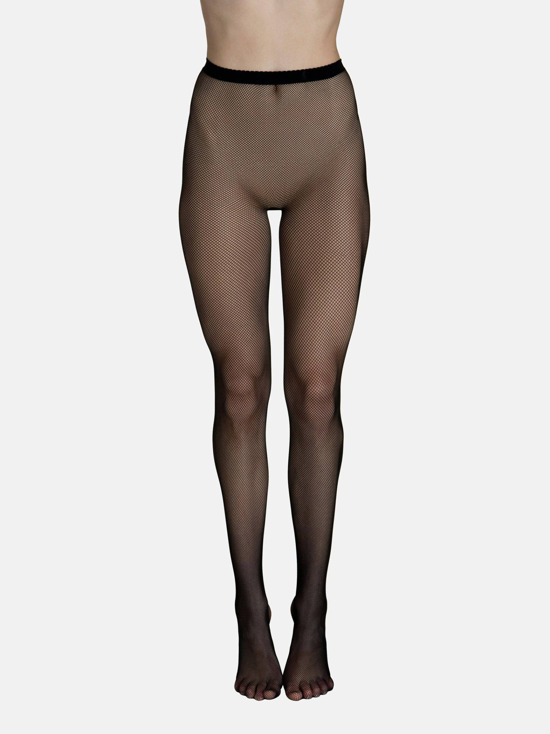 Nahtlose Netzstrumpfhose Fashion Net Damen Schwarz M/L von Lisca