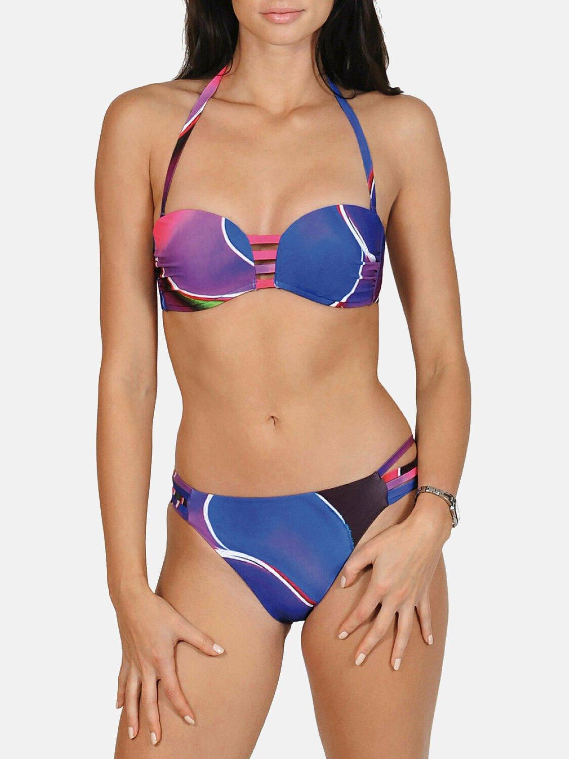 2-teiliges Bandeau-bikini-set Alanya Damen Violett Bedruckt 70 von Lisca