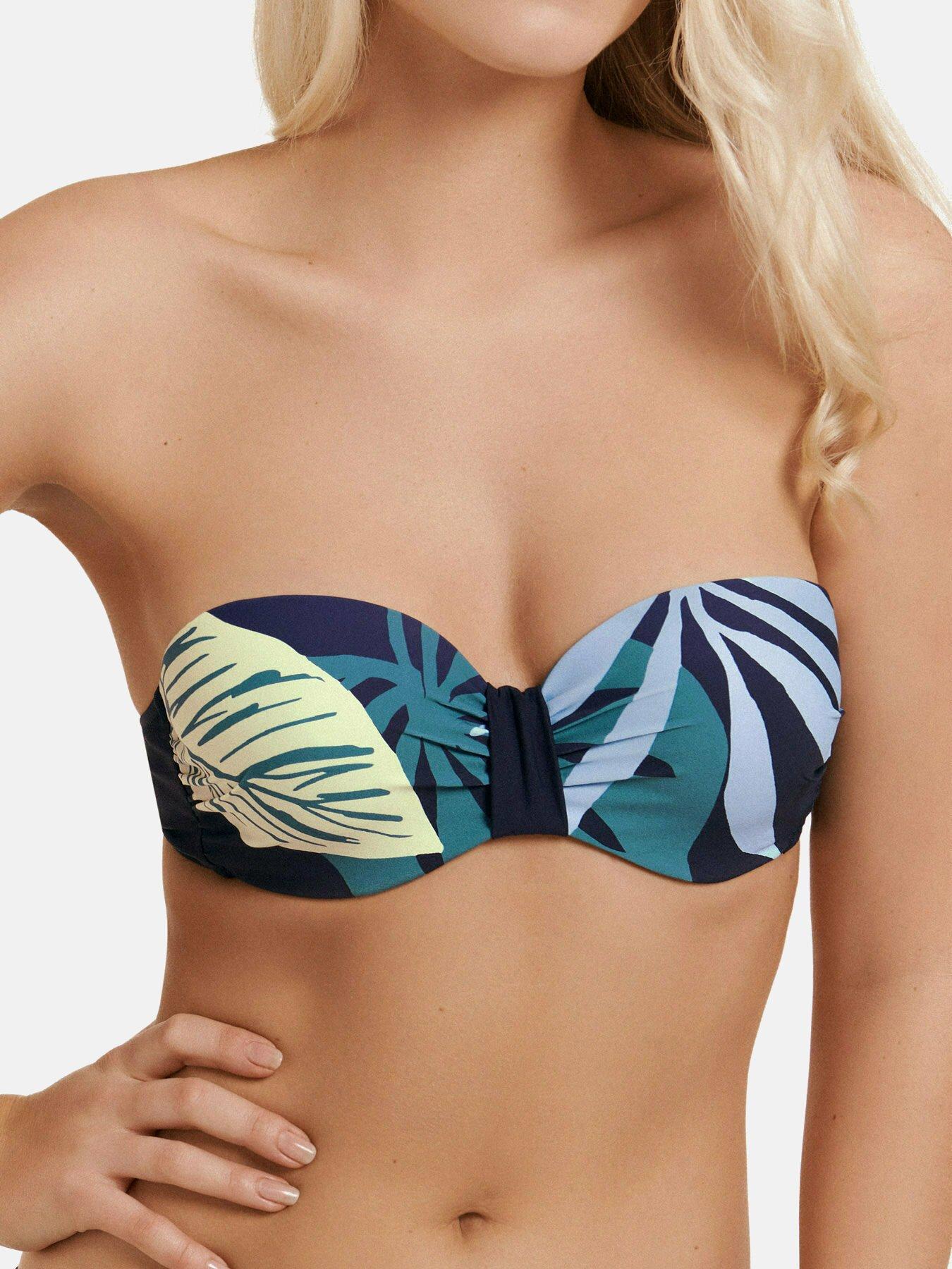 Bandeau-bikini Vorgeformt Tahiti Damen Blau B/40 von Lisca