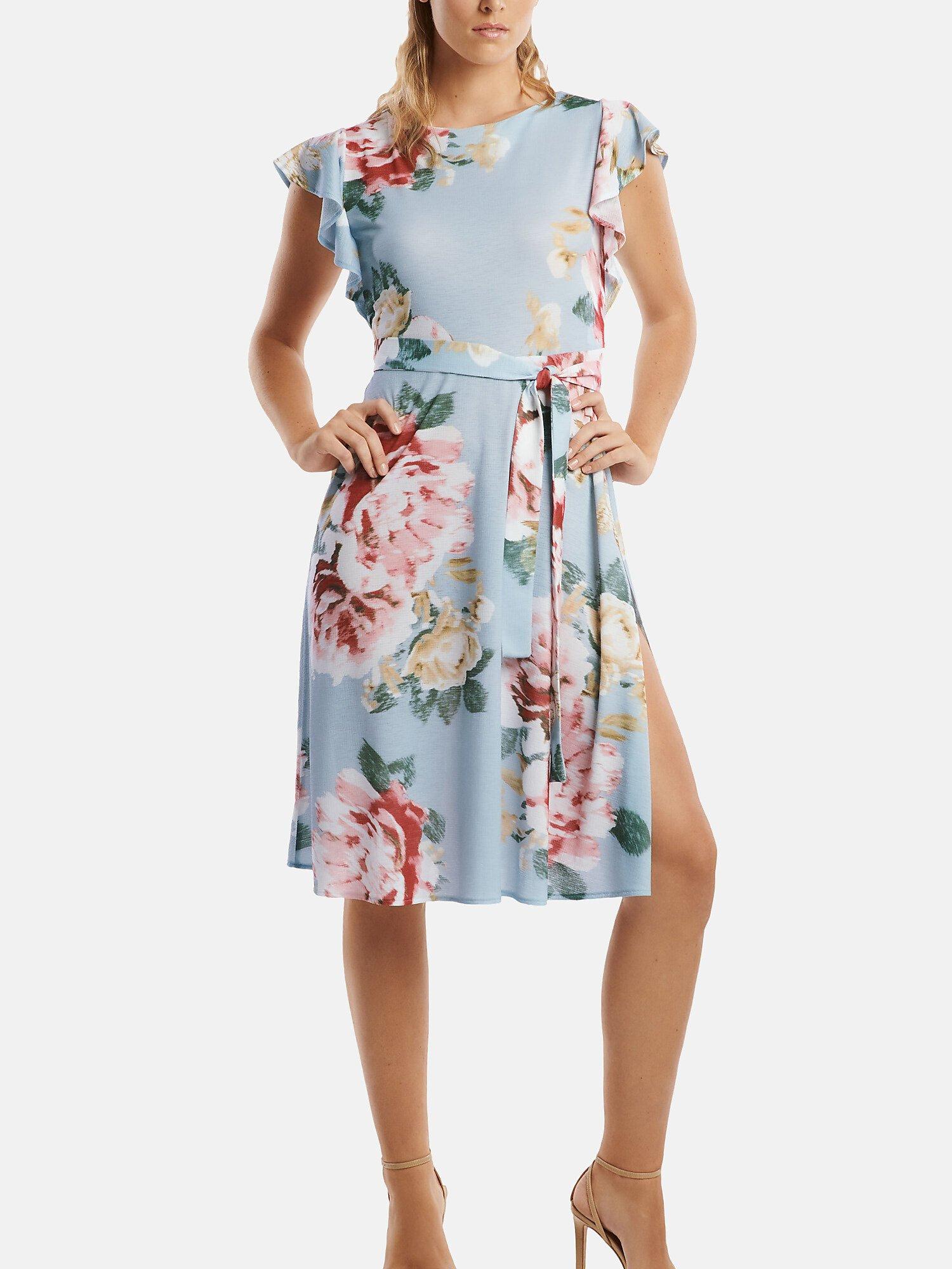 Sommerkleid Mit Kurzen Ärmeln Hawaii Unisex Grau S von Lisca