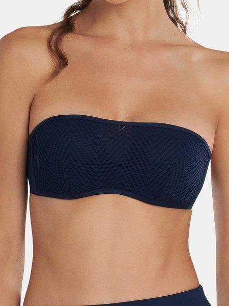 Verstellbare Träger-bandeau-badeanzugoberteil Santorini Damen Blau C/36 von Lisca