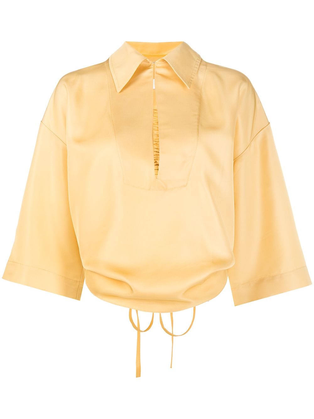Litkovskaya Bloom short-sleeve reversible blouse - Yellow von Litkovskaya