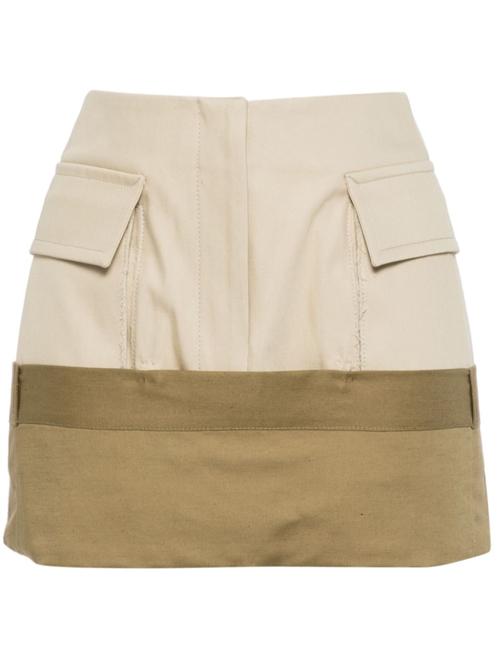 Litkovskaya patchwork cotton miniskirt - Brown von Litkovskaya