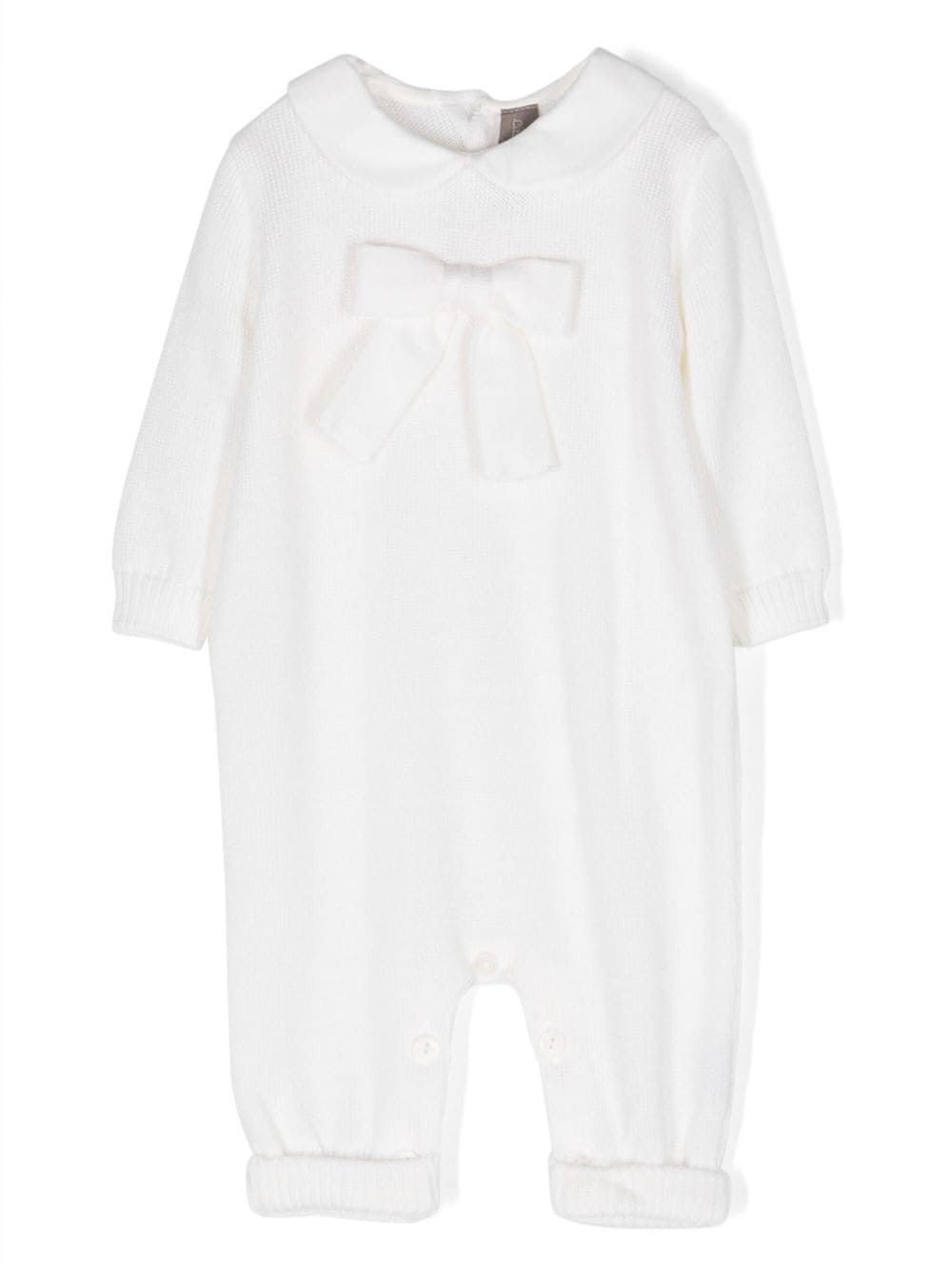 Little Bear bow-detail knitted romper - White von Little Bear