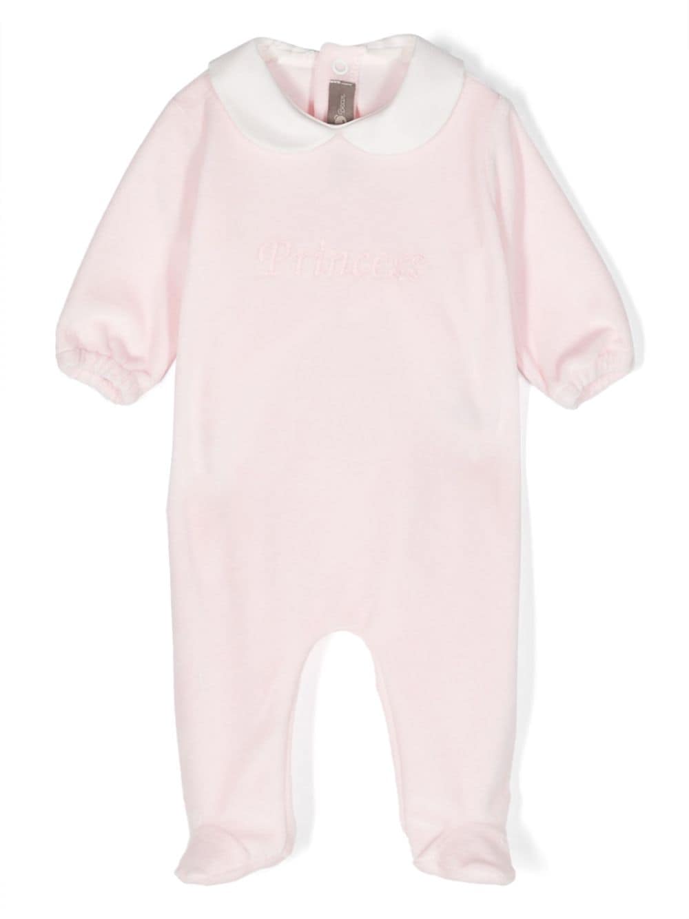 Little Bear embroidered-motif long-sleeve romper - Pink von Little Bear