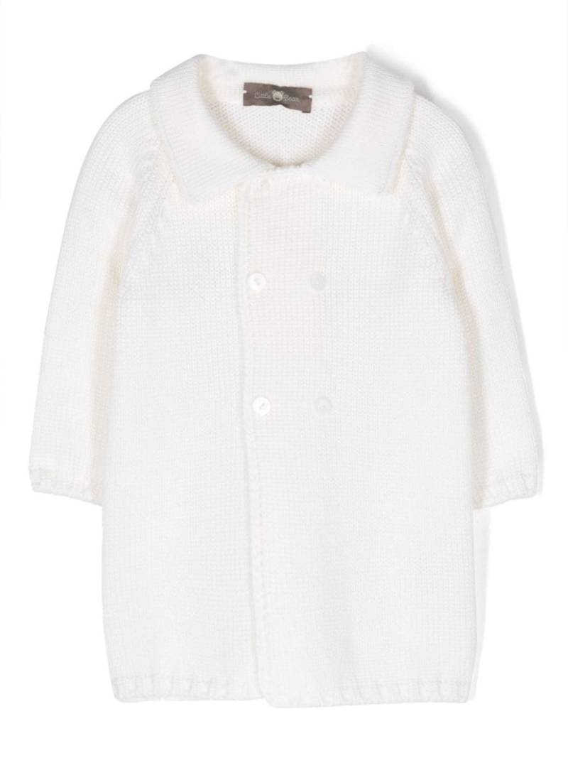 Little Bear fine-knit double-breasted blouse - White von Little Bear