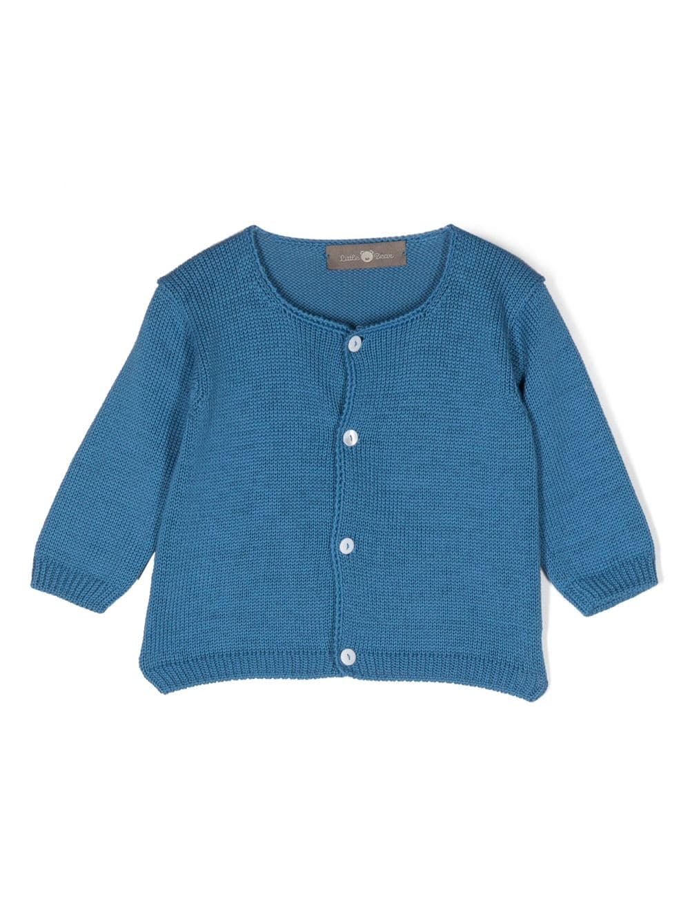 Little Bear long sleeve knit cardigan - Blue von Little Bear