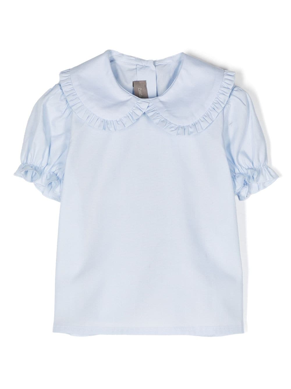 Little Bear ruffled-trim short-sleeved blouse - Blue von Little Bear