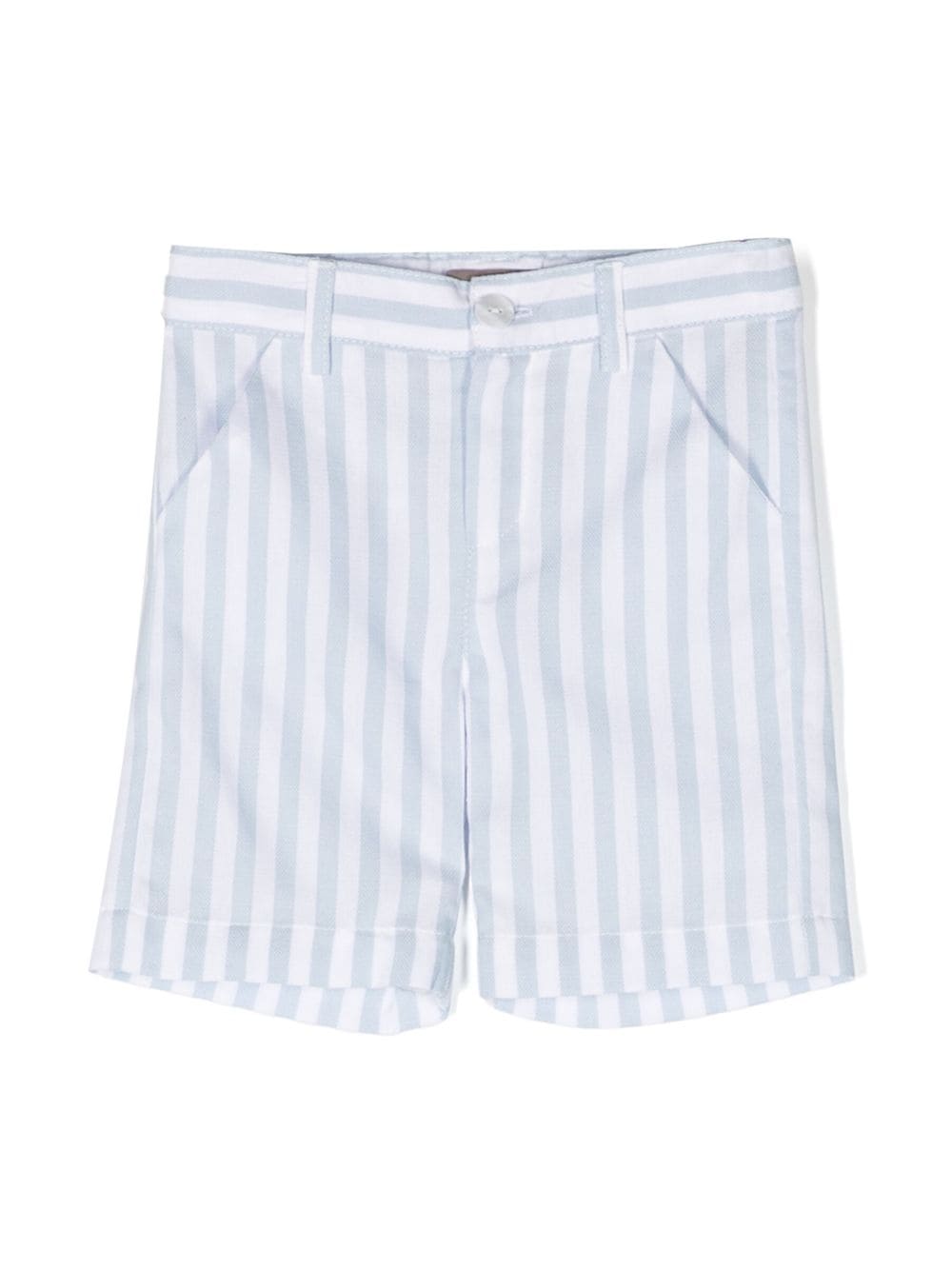 Little Bear striped cotton tailored shorts - White