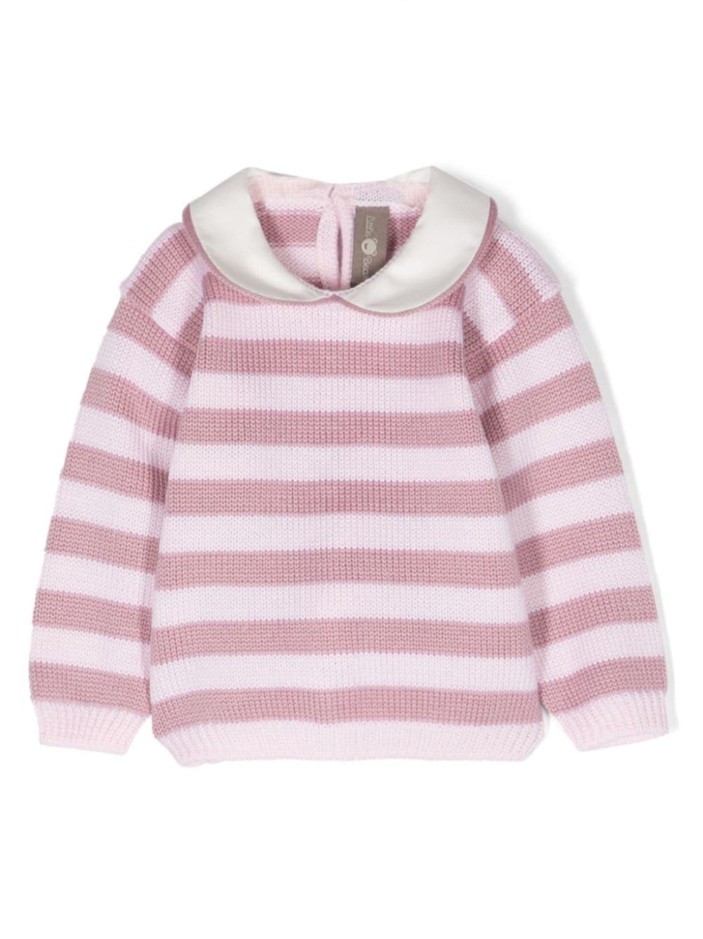 Little Bear striped virgin wool cardigan - Pink von Little Bear