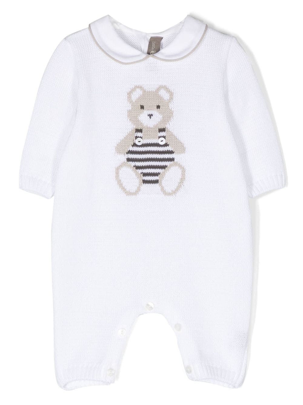 Little Bear teddy bear-motif cotton romper - White von Little Bear
