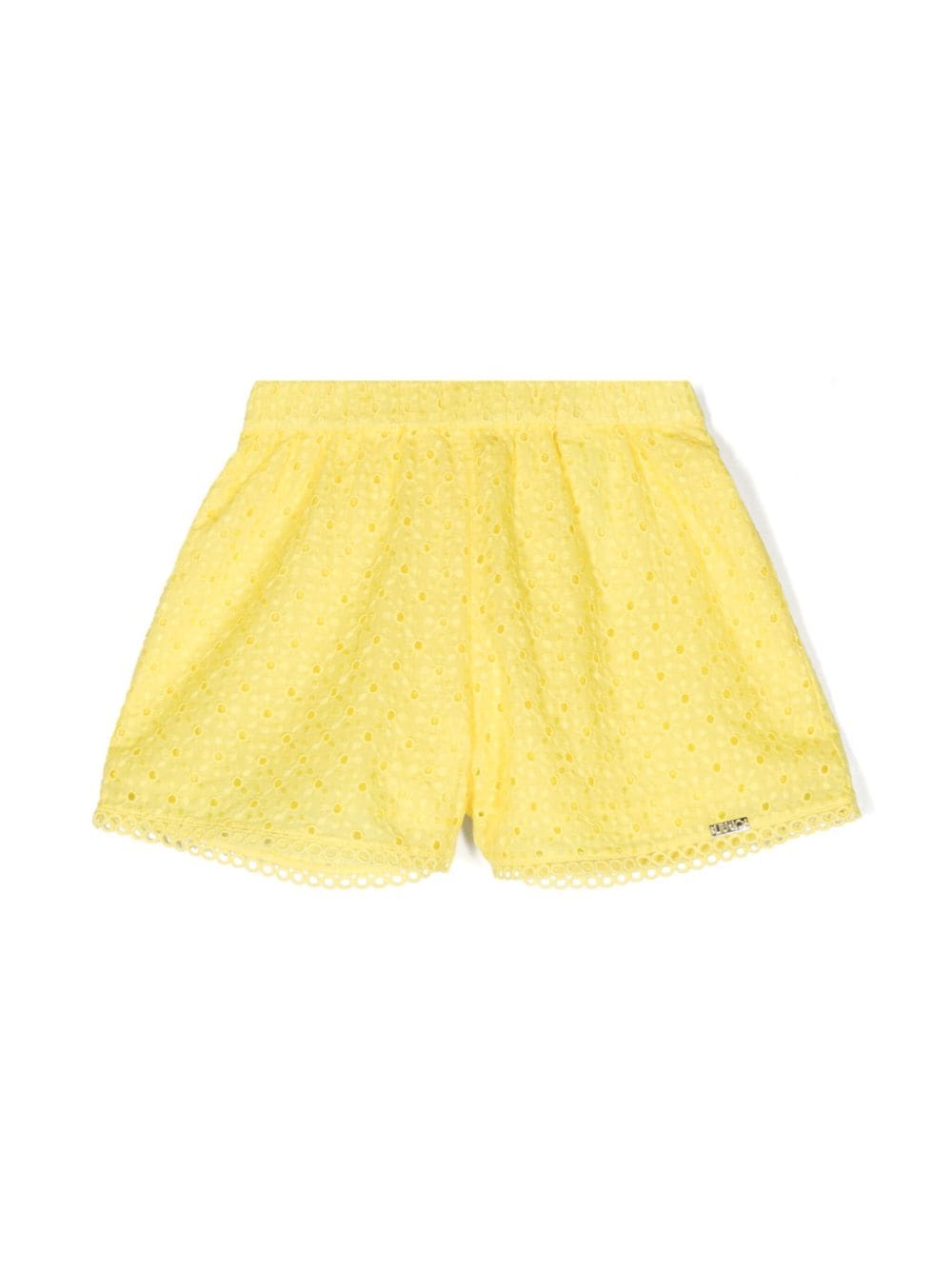 Liu Jo Kids broderie anglaise cotton shorts - Yellow von Liu Jo Kids