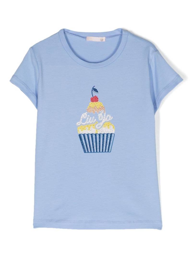 Liu Jo Kids cupcake-print cotton T-shirt - Purple von Liu Jo Kids