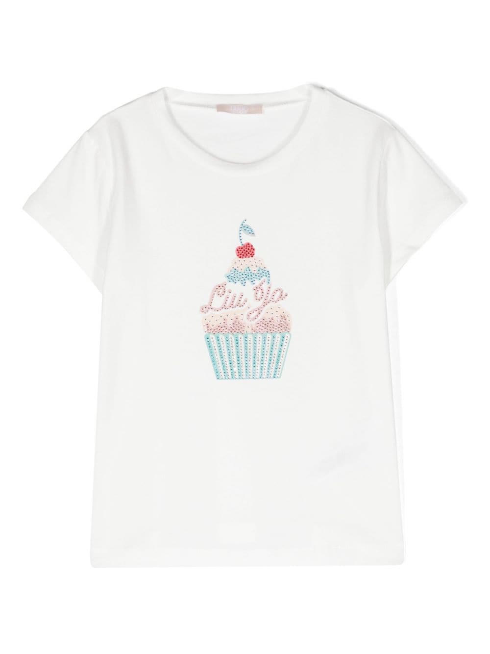 Liu Jo Kids cupcake-print cotton T-shirt - White von Liu Jo Kids