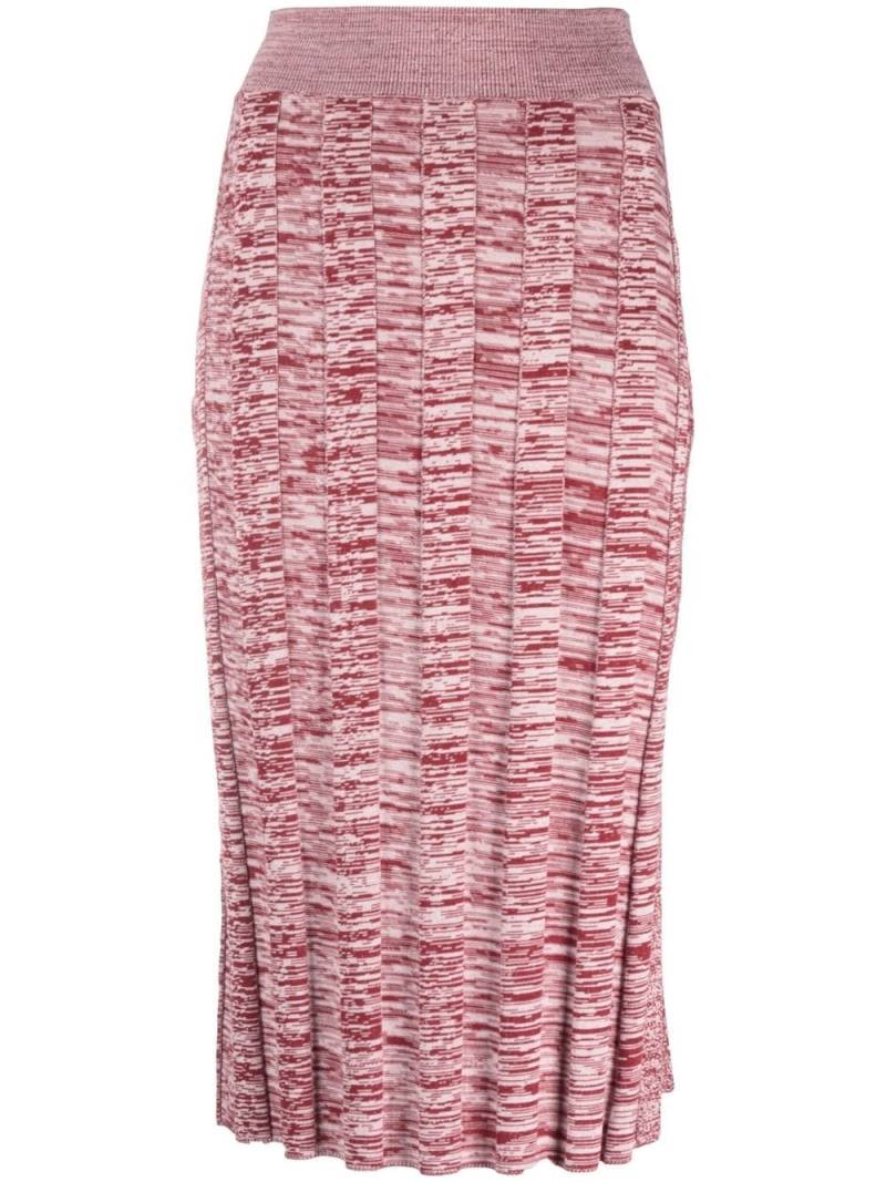 Live The Process distressed-effect pleated skirt - Pink von Live The Process