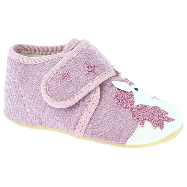 Living Kitzbühel - Kid's Babyklett Einhorn & Regenbogen - Hüttenschuhe Gr 20;21;22;23;24;26 lila von Living Kitzbühel