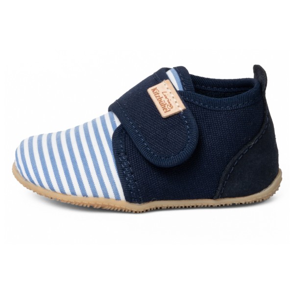 Living Kitzbühel - Kid's Babyklett Sigi Streifchen - Hüttenschuhe Gr 23;24 blau;grün von Living Kitzbühel