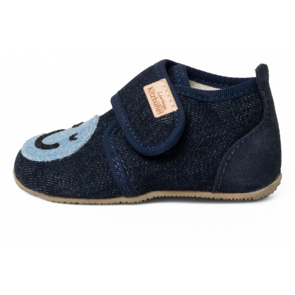 Living Kitzbühel - Kid's Babyklett Smiley - Hüttenschuhe Gr 24 blau von Living Kitzbühel