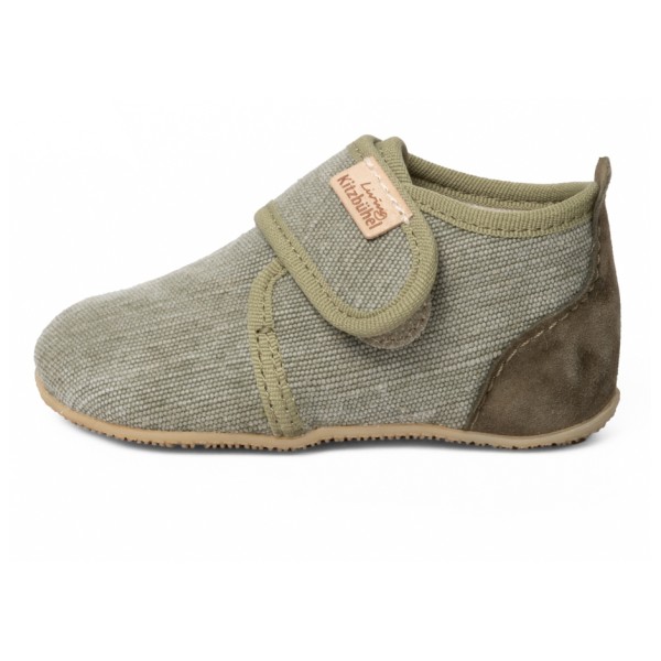 Living Kitzbühel - Kid's Babyklett Ulli Uni - Hüttenschuhe Gr 26 oliv von Living Kitzbühel