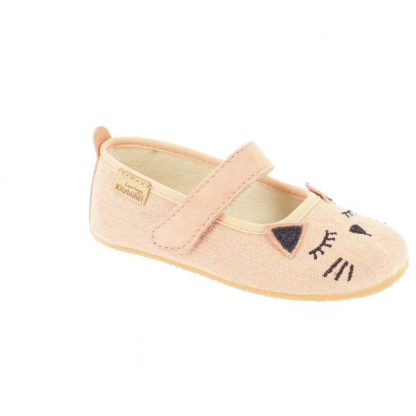 Living Kitzbühel - Kid's Ballerina Schlafendes Kätzchen - Hüttenschuhe Gr 30 beige von Living Kitzbühel