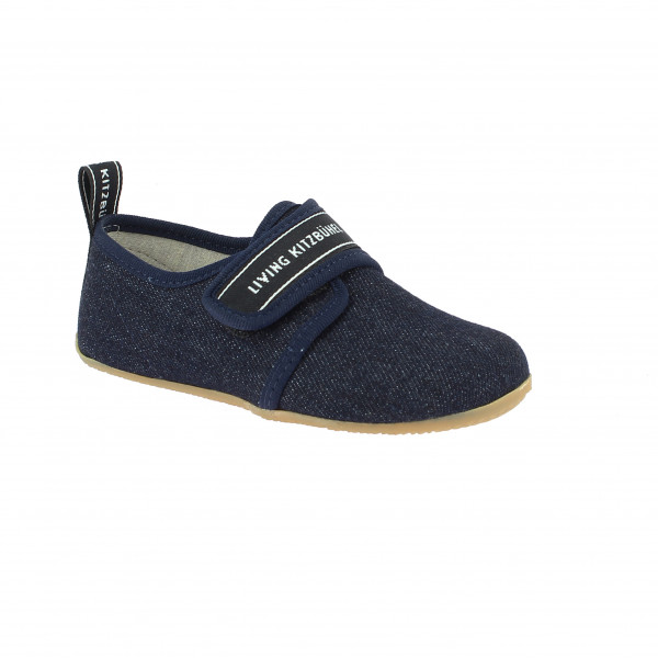 Living Kitzbühel - Kid's Klettmodell LK Schriftzug - Hüttenschuhe Gr 23 blau von Living Kitzbühel