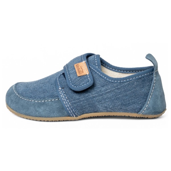 Living Kitzbühel - Kid's Klettmodell Ulli Uni - Hüttenschuhe Gr 26 grau/blau von Living Kitzbühel