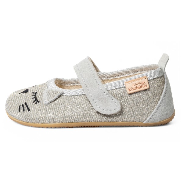 Living Kitzbühel - Kid's Schlafendes Kätzchen Ballerina - Hüttenschuhe Gr 26 grau von Living Kitzbühel