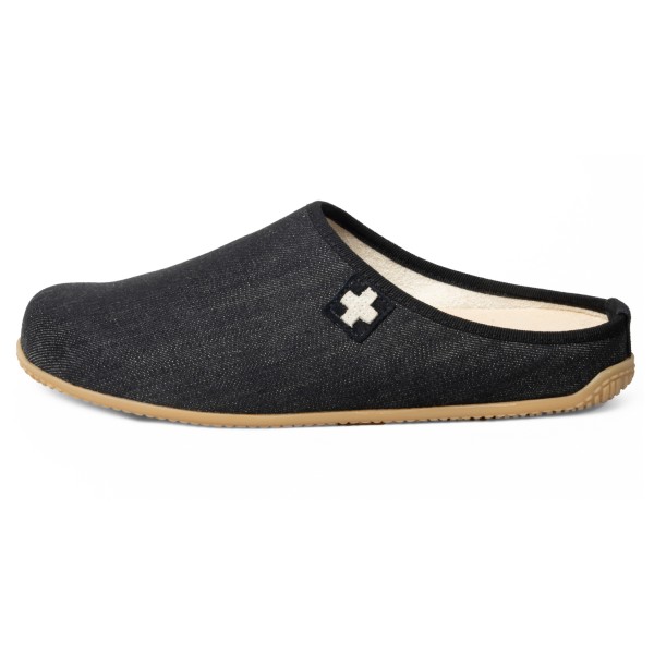 Living Kitzbühel - Uni Gipfelkreuz Pantoffel - Hüttenschuhe Gr 38 grau von Living Kitzbühel