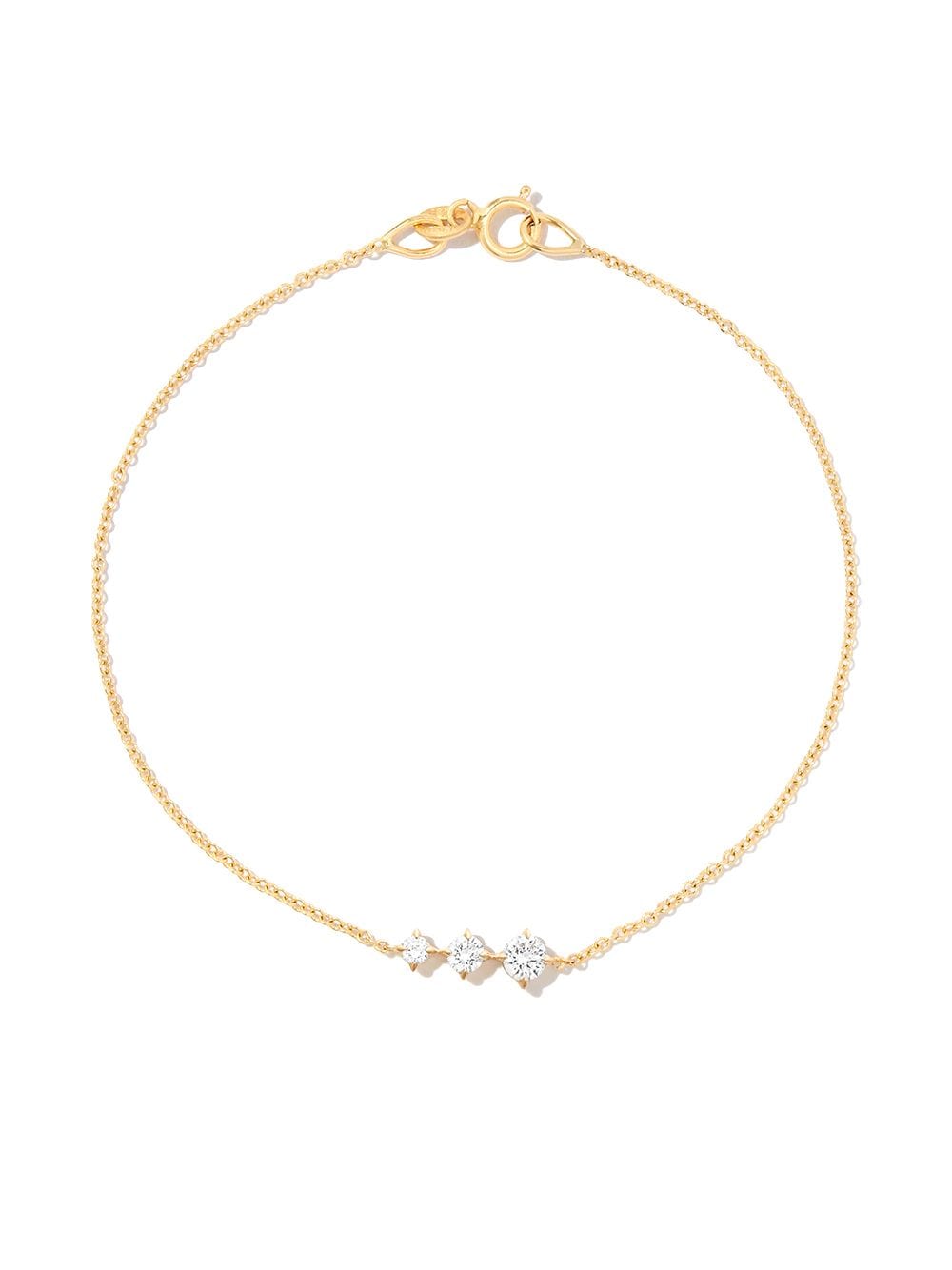 Lizzie Mandler Fine Jewelry 14kt yellow old Éclat Floating diamond bracelet - Gold von Lizzie Mandler Fine Jewelry