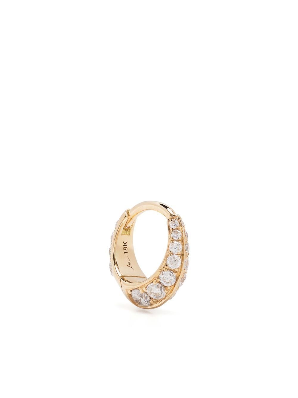 Lizzie Mandler Fine Jewelry 18kt yellow gold Double Sided diamond hoop earring von Lizzie Mandler Fine Jewelry