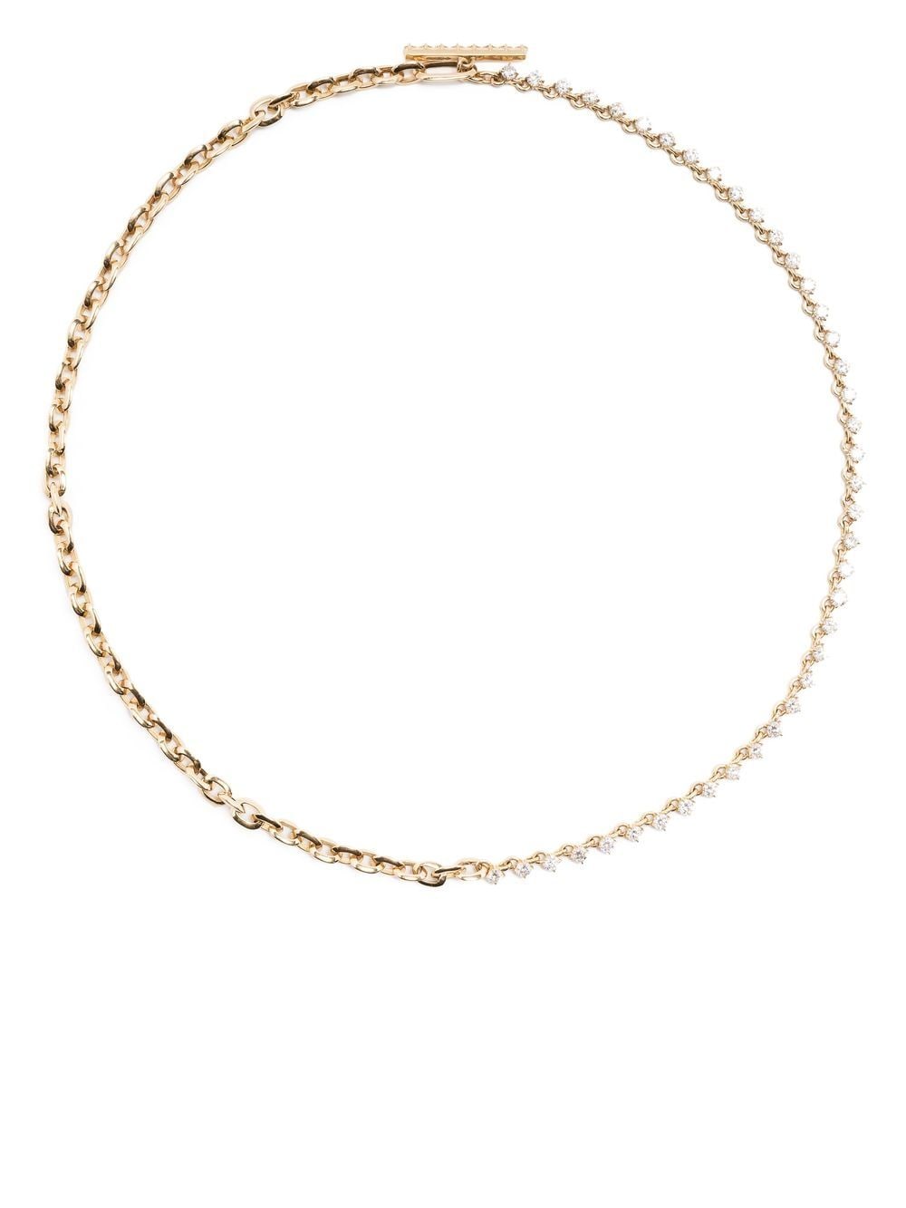 Lizzie Mandler Fine Jewelry 18kt yellow gold Éclat diamond tennis necklace von Lizzie Mandler Fine Jewelry