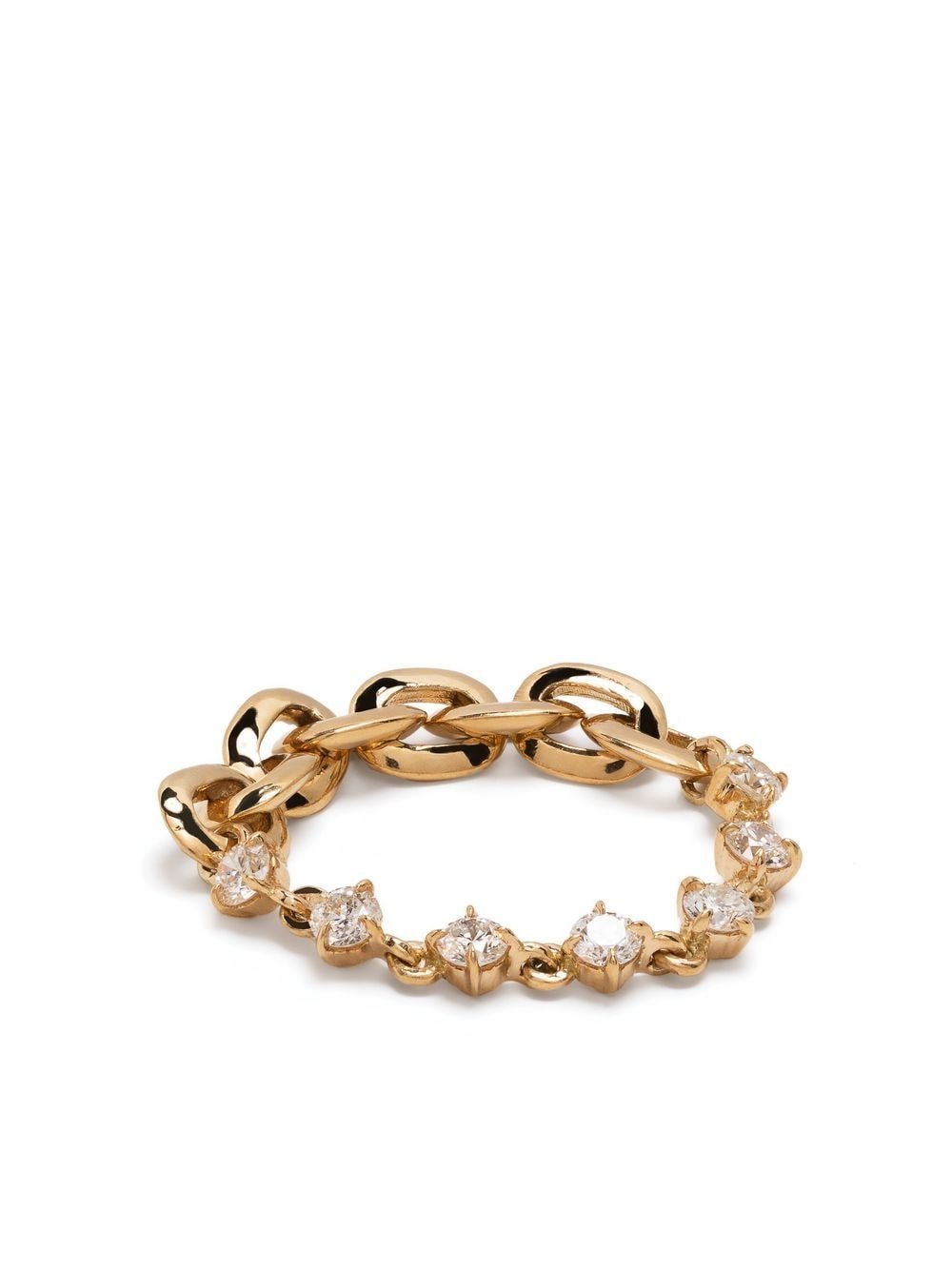 Lizzie Mandler Fine Jewelry 18kt yellow gold Éclat diamond tennis ring von Lizzie Mandler Fine Jewelry