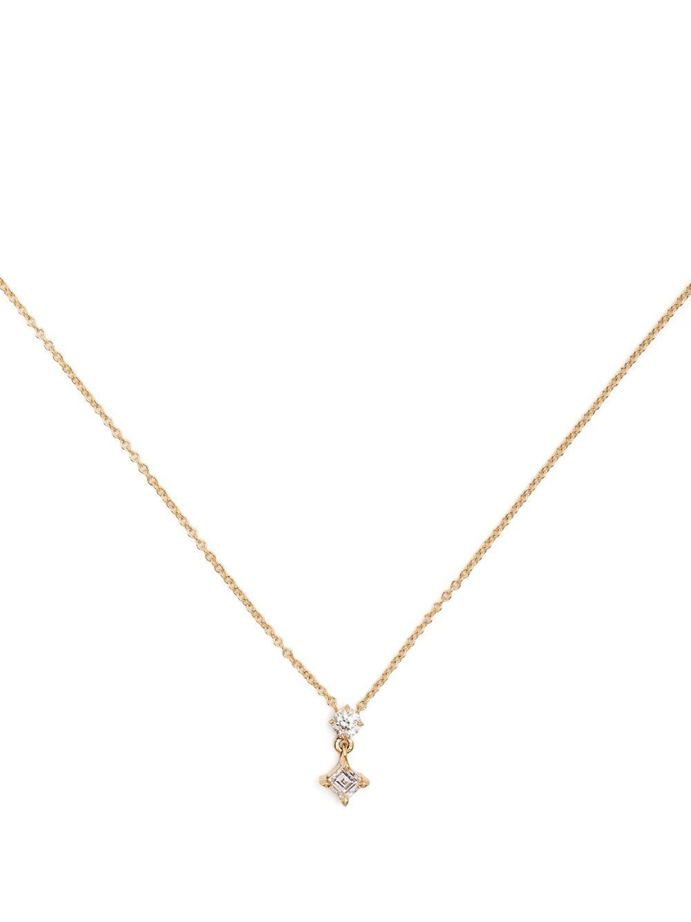 Lizzie Mandler Fine Jewelry 18kt yellow gold Mix Matched diamond necklace von Lizzie Mandler Fine Jewelry