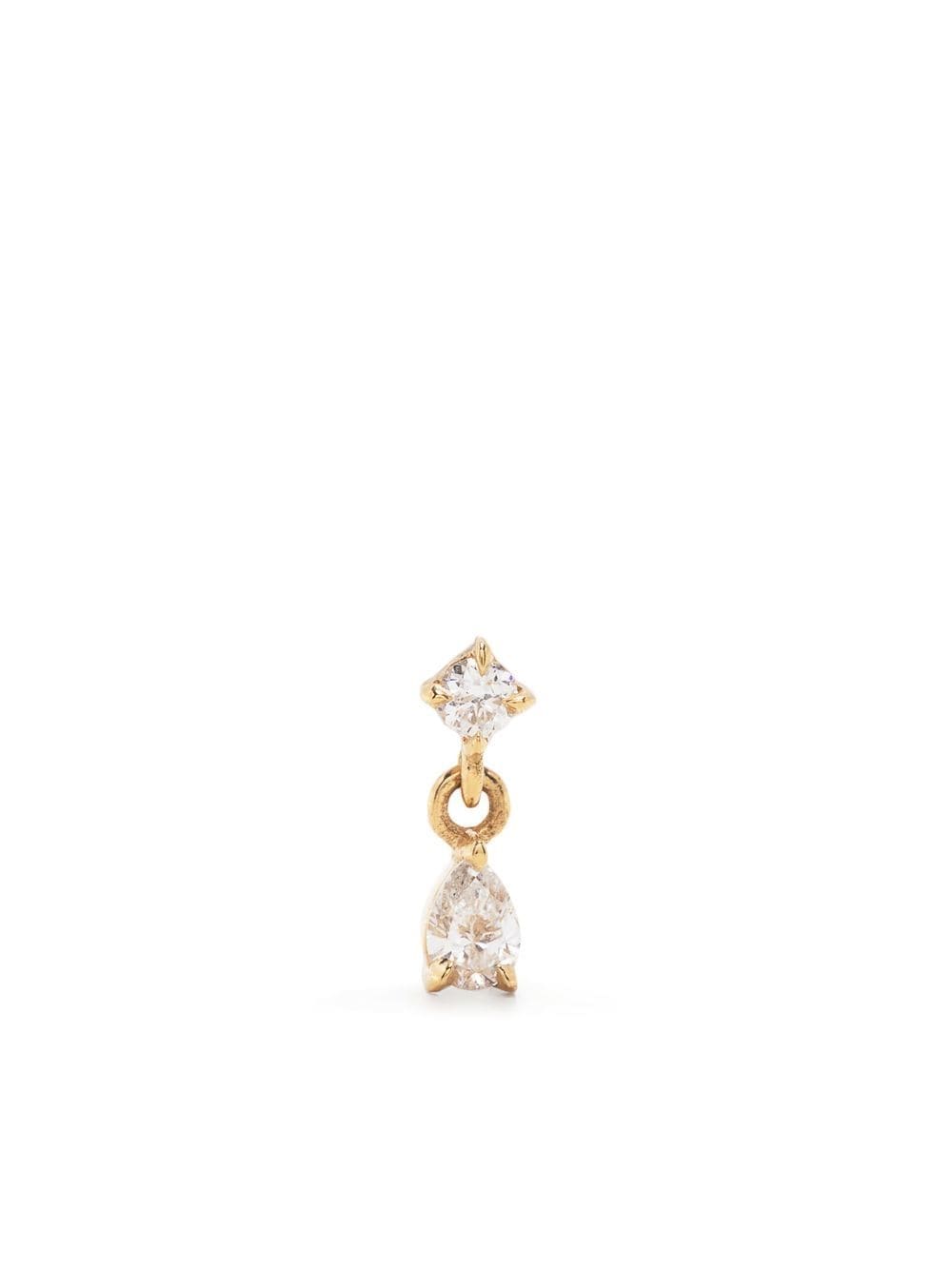 Lizzie Mandler Fine Jewelry 18kt yellow gold Mix Matched diamond stud earring von Lizzie Mandler Fine Jewelry