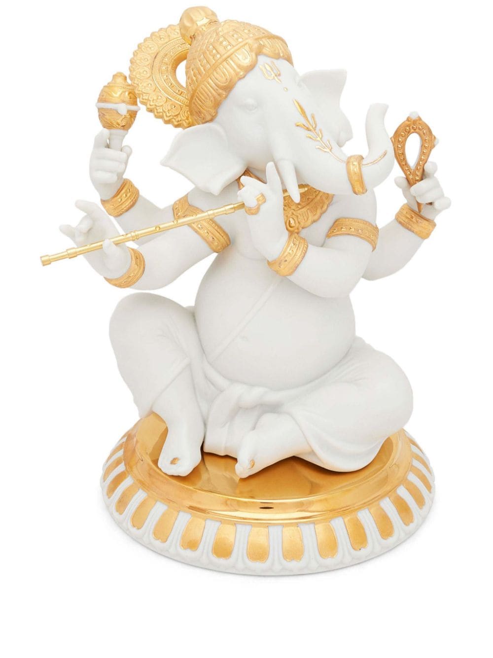 Lladró Bansuri Ganesha porcelain figurine - White von Lladró