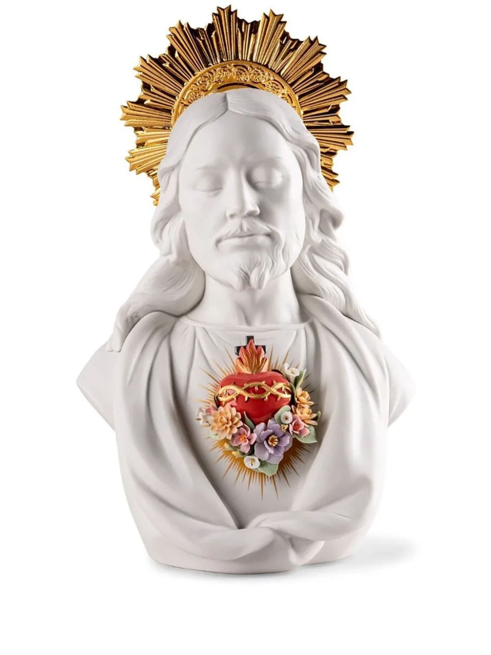 Lladró Sacred Heart of Jesus porcelain sculpture (40cm x 26cm) - White von Lladró