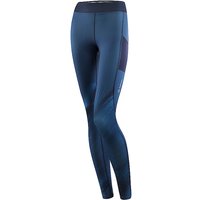 LÖFFLER Damen Lauftight Long Plumes Print dunkelblau | 36 von Löffler