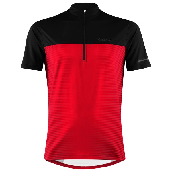 Löffler - Bike Shirt Half-Zip Glow - Velotrikot Gr 60 rot von Löffler