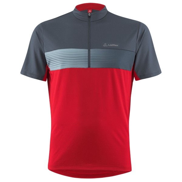 Löffler - Bike Shirt Half Zip Scala - Velotrikot Gr 60 rot von Löffler