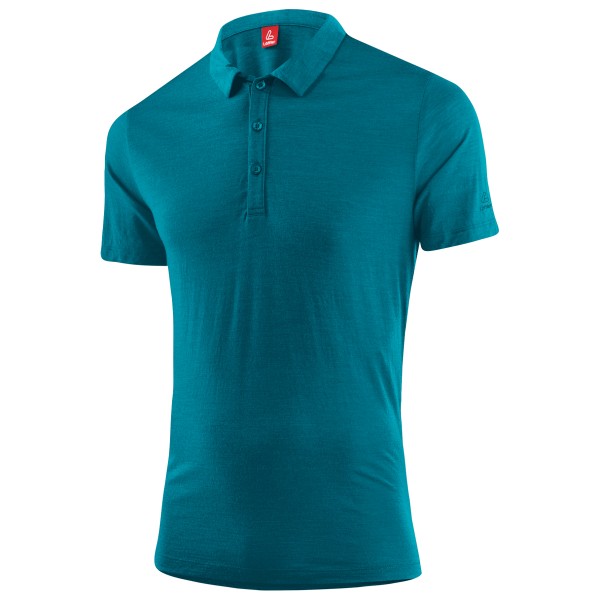 Löffler - Poloshirt Merino-Tencel - Polo-Shirt Gr 48 türkis/blau von Löffler