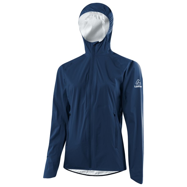 Löffler - Women's Hooded Jacket WPM Pocket - Velojacke Gr 40 blau von Löffler