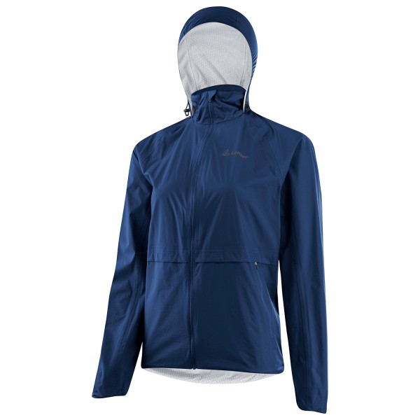 Löffler - Women's Jacket with Hood Comfort Fit WPM Pocket - Velojacke Gr 46 blau von Löffler