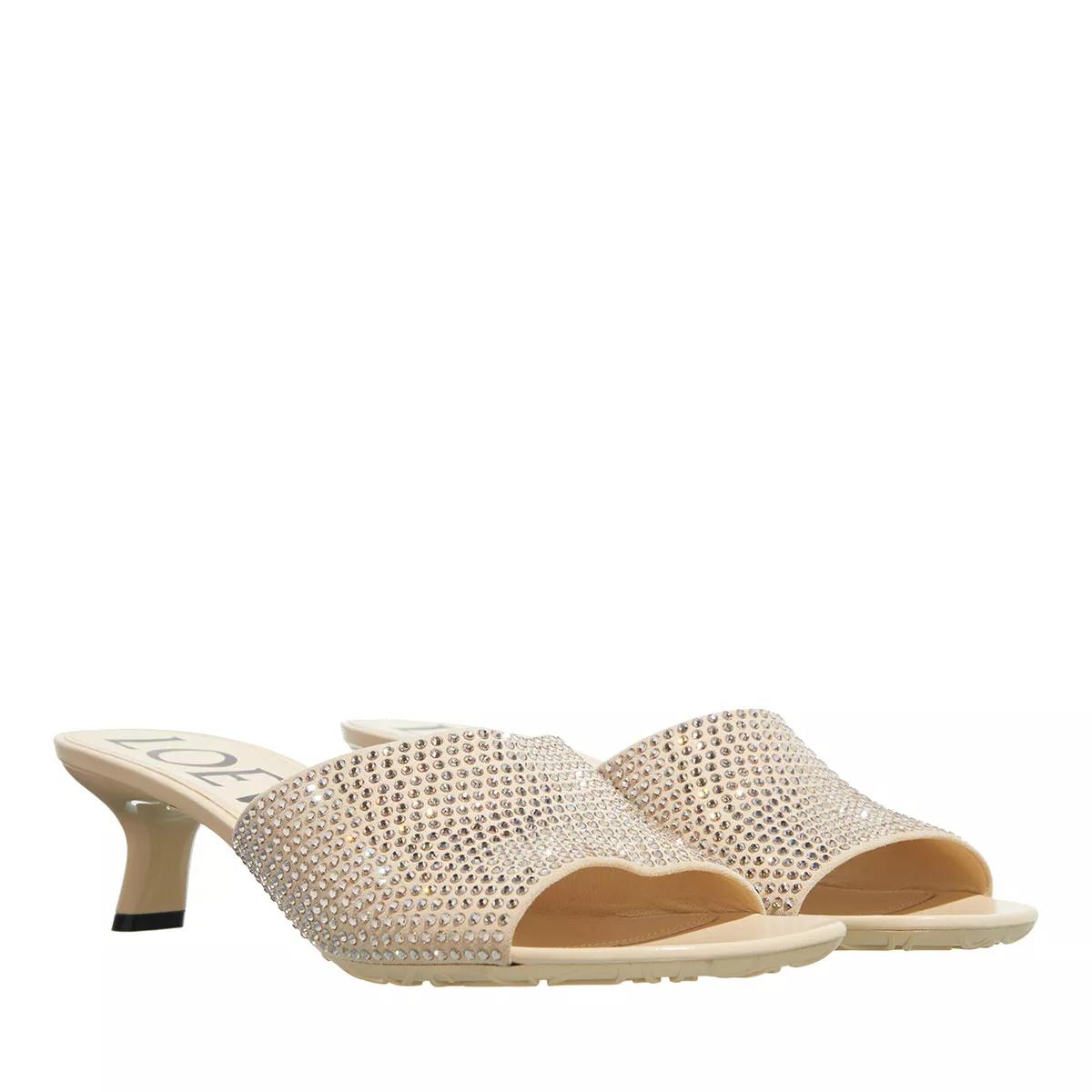 Loewe Sandalen - Petal Kitten Heel Slide - Gr. 37 (EU) - in Beige - für Damen von Loewe