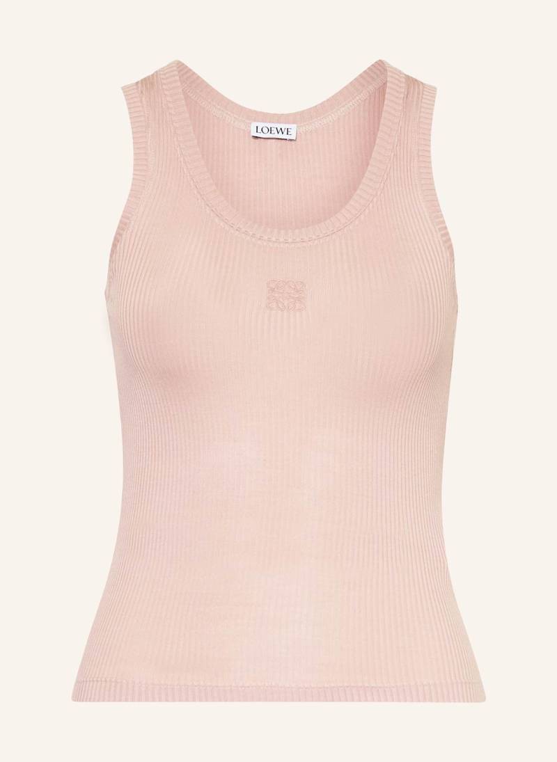 Loewe Seiden-Tanktop Anagram pink von Loewe